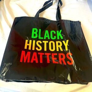 Black history matters plastic tote bag